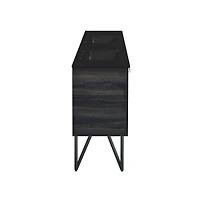 Swiss Madison 60 in. Mdf Double Basin 3-Hole Artificial Stone Sink Top Bathroom Vanity