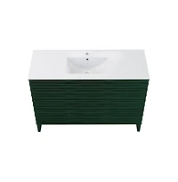 Swiss MadisonCascade 48" Freestanding Bathroom Vanity in Green Oak with Sink Top