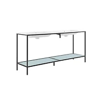 Swiss Madison 72 Double, Freestanding, Open Shelf, Matte Black Metal Frame Bathroom Vanity