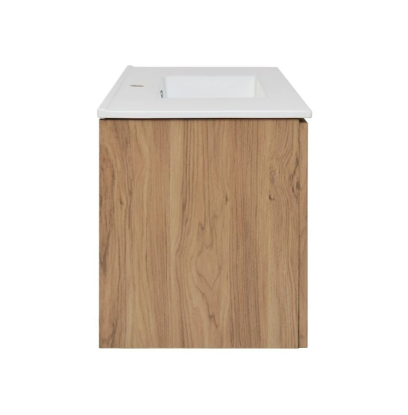 Swiss Madison Classe 36" Wall-Mounted Bathroom Vanity in Oak