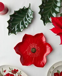 Certified International Festive Blooms Poinsettia 13" Platter