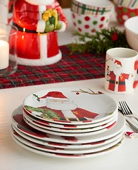 Certified International Santa Delight Dessert Plates, Set of 4