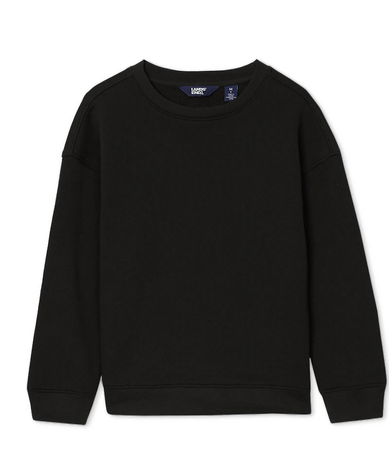 Lands' End Kids Relaxed Fit Fleece Crewneck Sweatshirt