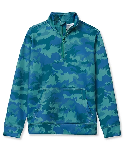 Lands' End Boys Active Moisture Wicking Quarter Zip