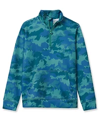 Lands' End Boys Active Moisture Wicking Quarter Zip