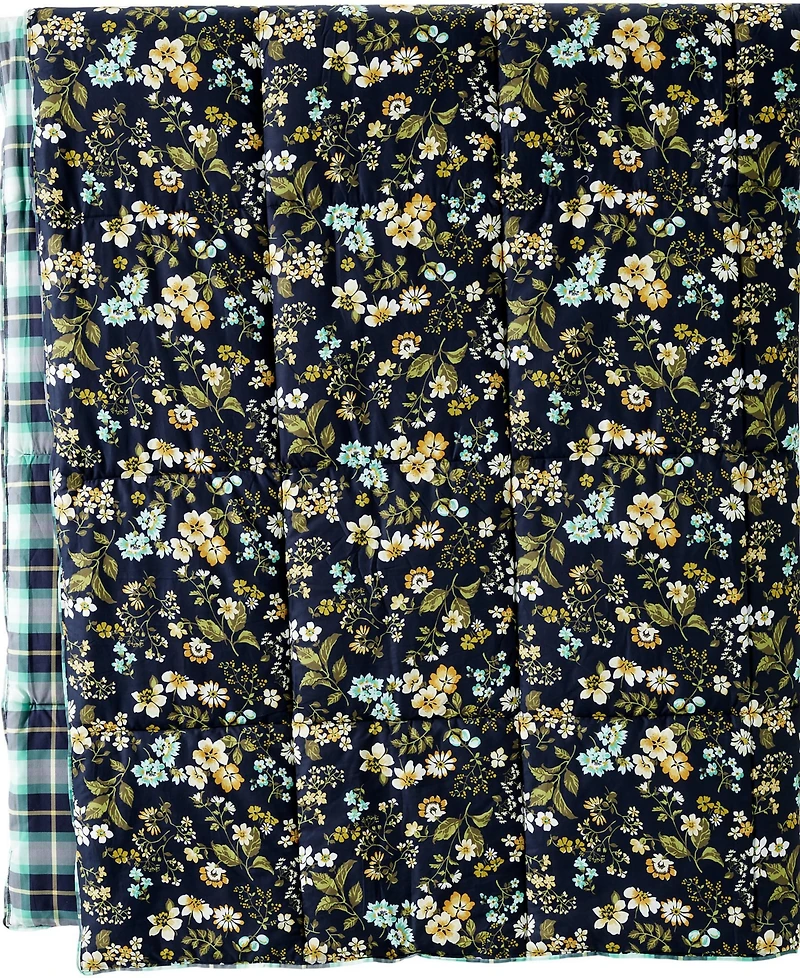 Lands' End 300 Thread Count Cotton Smooth Percale Printed Comforter