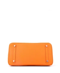 Pre-Owned Hermes Birkin 30 Handbag Orange Epsom with Palladium Hardware