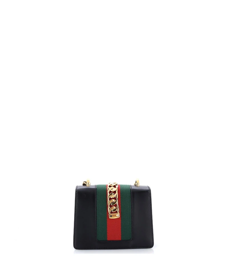 Pre-Owned Gucci Mini Sylvie Chain Shoulder Bag Leather