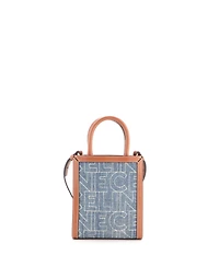 Pre-Owned Celine Mini Vertical Cabas Tote Printed Denim with Leather
