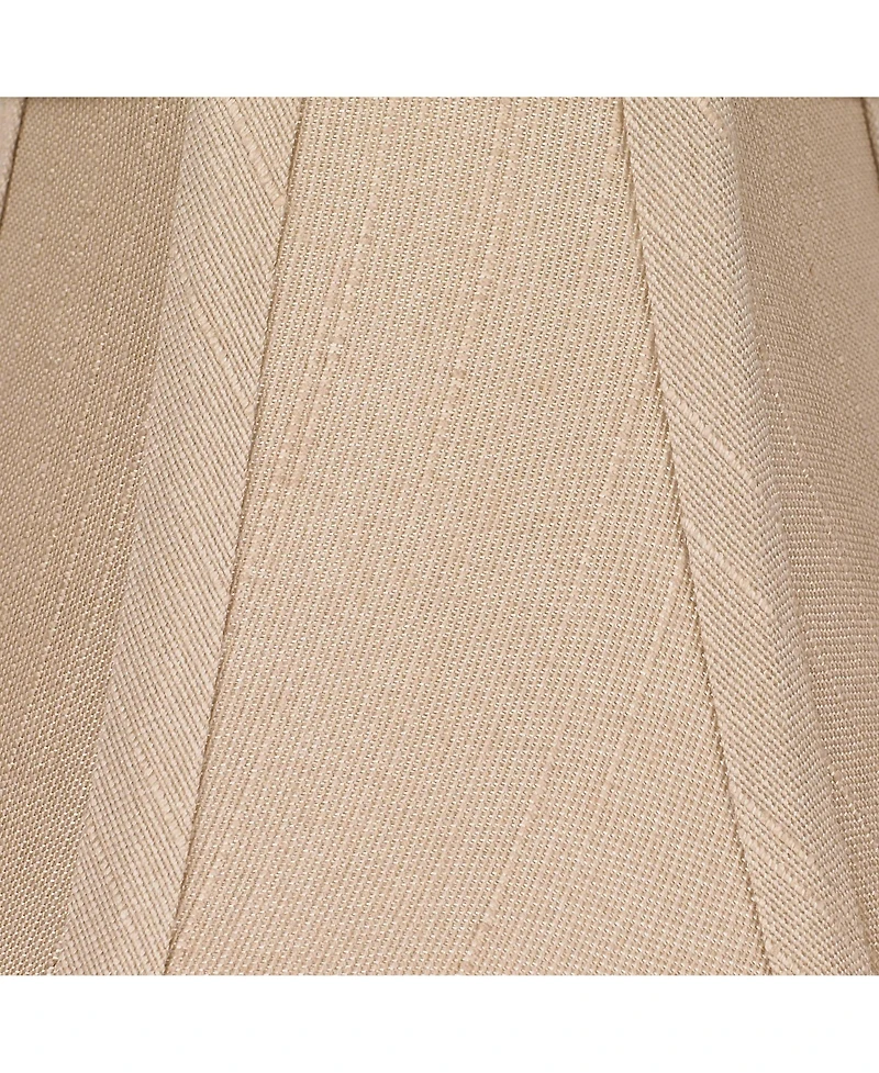 Imperial Shade Set of 2 Empire Lamp Shades Taupe Fabric Small 3" Top x 6" Bottom x 5" High Candelabra Clip-On Fitting
