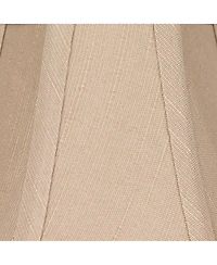 Imperial Shade Set of 2 Empire Lamp Shades Taupe Fabric Small 3" Top x 6" Bottom x 5" High Candelabra Clip-On Fitting