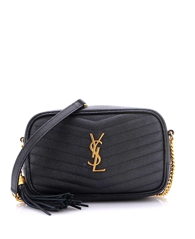 Pre-Owned Saint Laurent Mini Lou Camera Bag Matelasse Chevron Leather