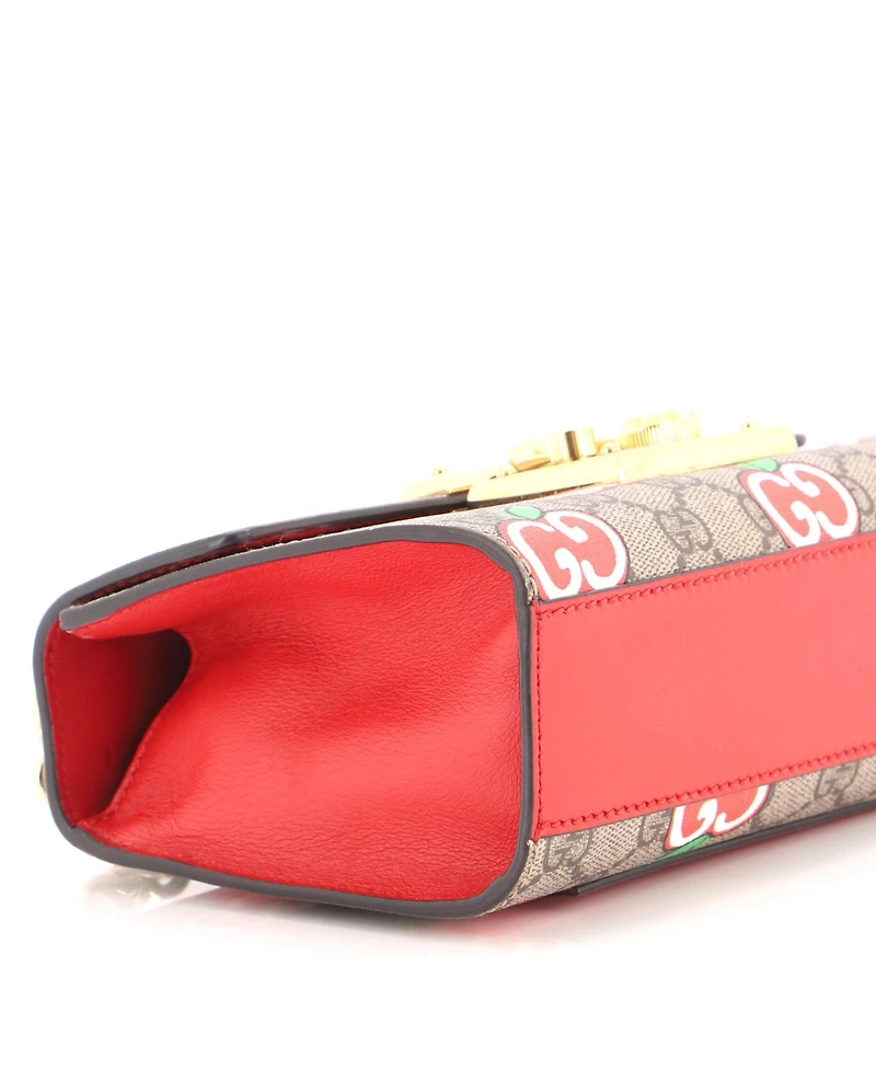 Pre-Owned Gucci Small Padlock Shoulder Bag Printed Gg Coated Canvas