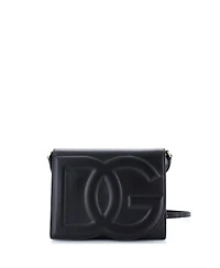 Pre-Owned Dolce and Gabbana Small Dg Logo Flap Shoulder Bag Leather
