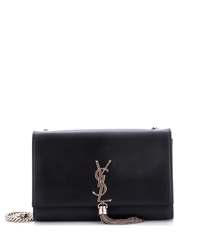 Pre-Owned Saint Laurent Classic Monogram Tassel Crossbody Bag Leather