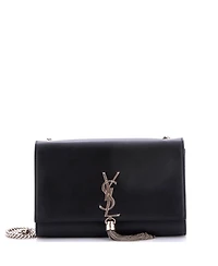 Pre-Owned Saint Laurent Classic Monogram Tassel Crossbody Bag Leather