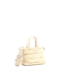 Pre-Owned Prada Mini Padded Tote Bag Quilted Re-Nylon with Leather