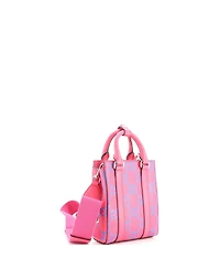 Pre-Owned Gucci Mini Convertible Open Tote Gg Embossed Perforated Leather