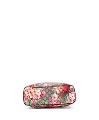 Pre-Owned Gucci Medium Convertible Zip Tote Blooms Print Gg Coated Canvas