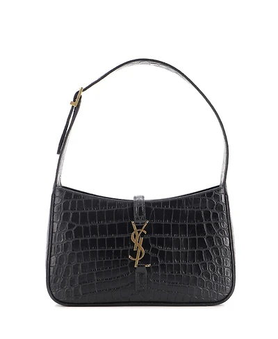 Pre-Owned Saint Laurent Small Le 5 a 7 Hobo Embossed Leather