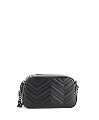 Pre-Owned Gucci Small Gg Marmont Monochrome Shoulder Bag Matelasse Leather