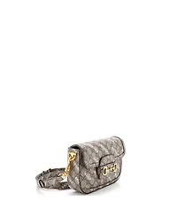 Pre-Owned Gucci Mini x Balenciaga The Hacker Project Horsebit 1955 Shoulder Bag Gg Coated Canvas