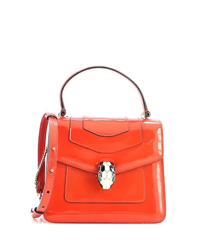 Pre-Owned Bvlgari Small Serpenti Top Handle Bag Patent
