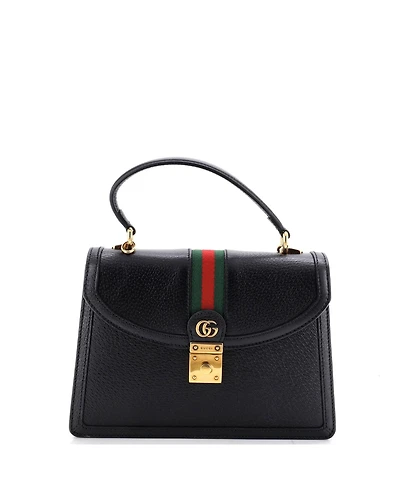 Pre-Owned Gucci Small Ophidia Flap Top Handle Bag Leather