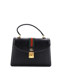 Pre-Owned Gucci Small Ophidia Flap Top Handle Bag Leather