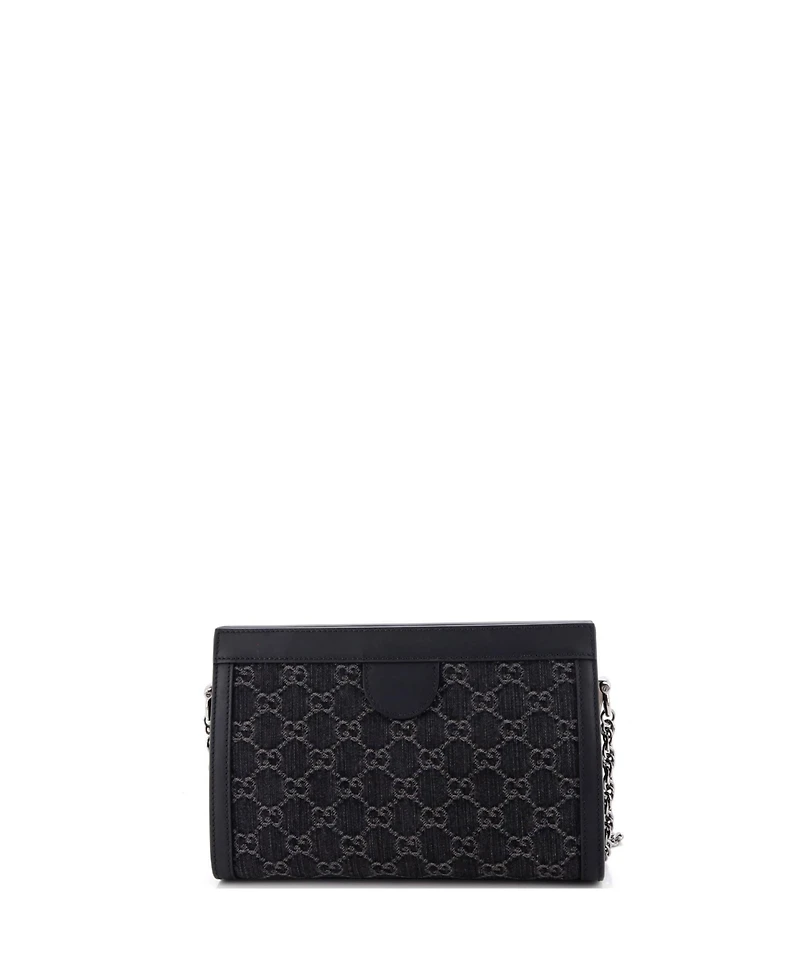 Pre-Owned Gucci Small Ophidia Chain Shoulder Bag Gg Denim