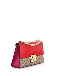 Pre-Owned Gucci Medium Padlock Shoulder Bag Gg Coated Canvas and Leather