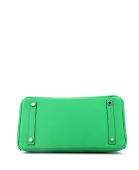 Pre-Owned Hermes Birkin 30 Handbag Green Epsom with Palladium Hardware