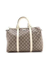 Pre-Owned Gucci Medium Joy Boston Bag Gg Coated Canvas