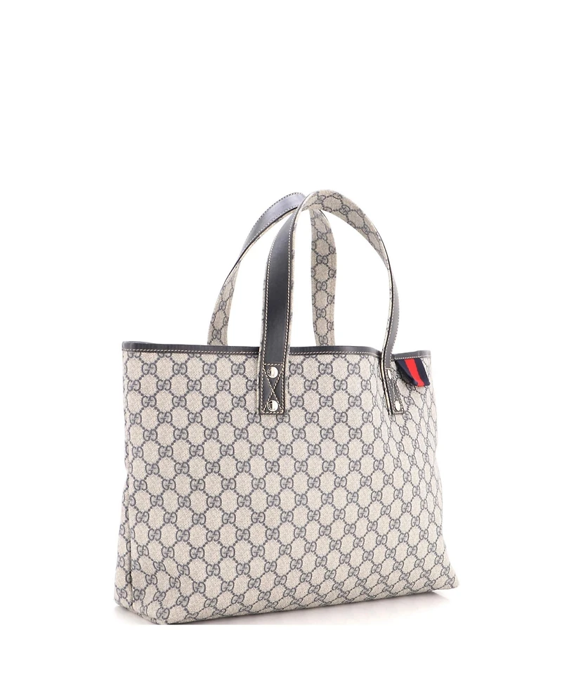 Pre-Owned Gucci Medium Web Loop Tote Gg Coated Canvas