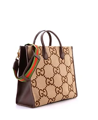 Pre-Owned Gucci Large Convertible Tote Jumbo Gg Canvas
