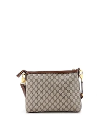 Pre-Owned Gucci Medium Interlocking G Patch Wristlet Messenger Bag Gg Coated Canvas