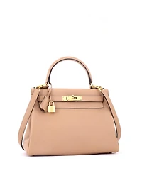 Pre-Owned Hermes Kelly 28 Handbag Brown Evercolor with Gold Hardware
