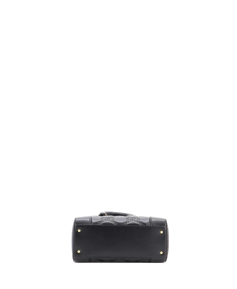 Pre-Owned Gucci Mini Gg Top Handle Tote Gg Matelasse Leather