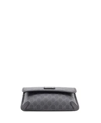 Pre-Owned Gucci Web Flap Belt Bag Gg Coated Canvas