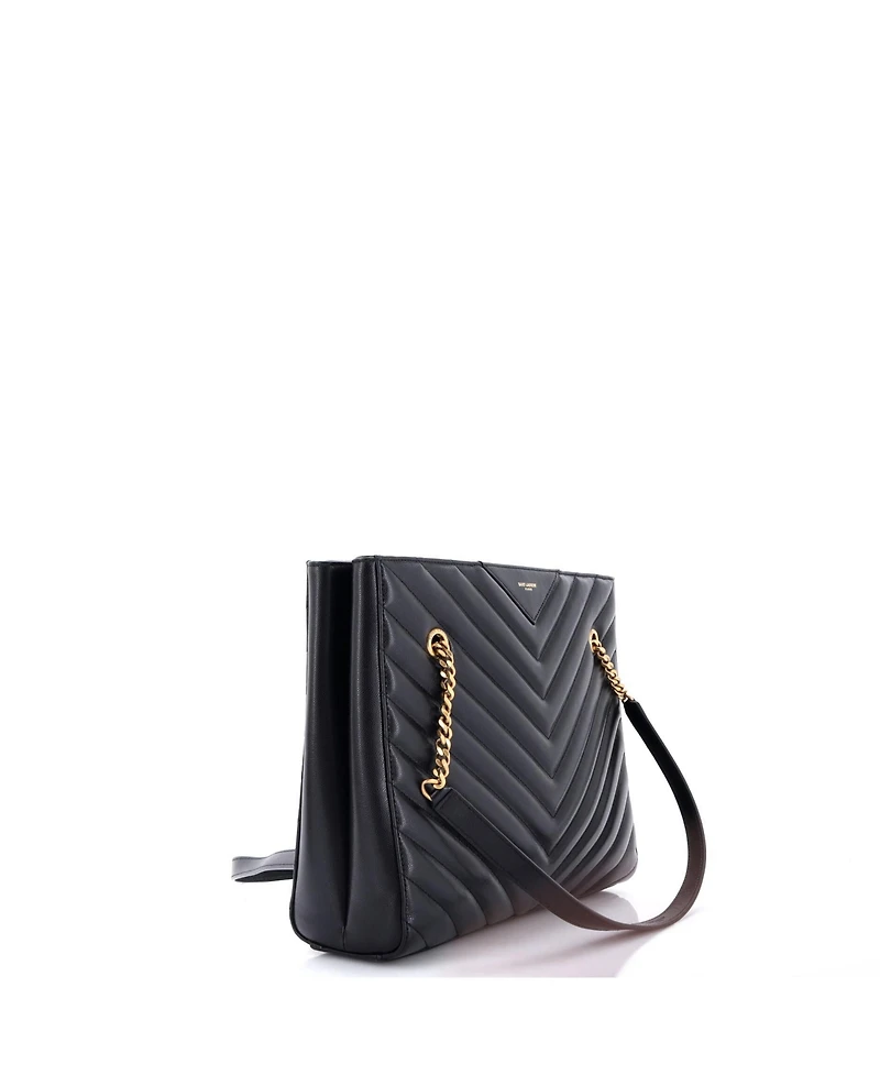 Pre-Owned Saint Laurent Medium Tribeca Shopping Tote Matelasse Chevron Leather