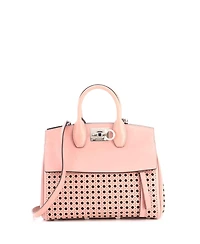 Pre-Owned Salvatore Ferragamo Small Studio Satchel Laser Cut Leather