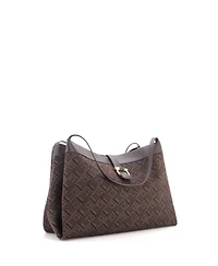 Pre-Owned Salvatore Ferragamo Medium Gancini Shoulder Tote Bag Gancini Jacquard