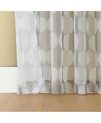 No. 918 Lucas Muted Retro Geometric Sheer Rod Pocket Curtain Panel Pair