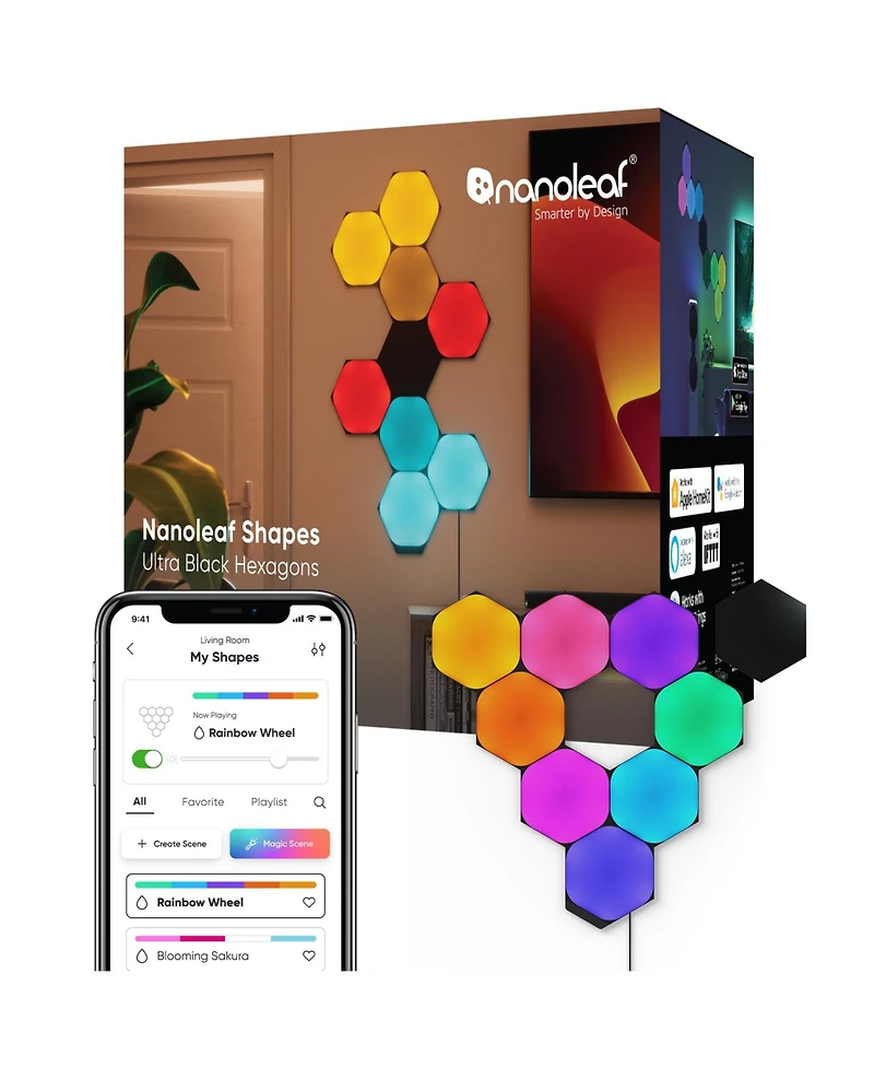 Nanoleaf Shapes Limited Edition Ultra Hexagons Smarter Kit (9 Panels)