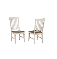 A-America Beacon Slatback Side Chair with Wood Seating