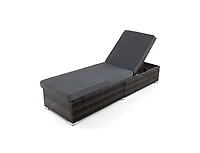 Boyel Living Patio Wicker Lounge Chair with 4-level Backrest and Long Seat Cushion