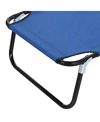 Yiortwo Folding Chaise Lounge Pool Chair with 5 Position Reclining Back for Patio Beach and Poolside