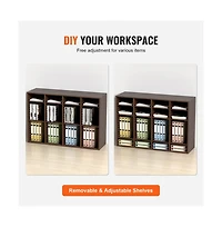 Slickblue Wooden Mail Organizer with Compartments, Literature Sorter for Office, Home and Mailroom
