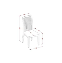 East West Furniture DMIP5-mah-c 5 Piece Table And Chairs Dining Set - Dining Room Table and 4 Mahogany Linen Fabric Dining Room Chairs