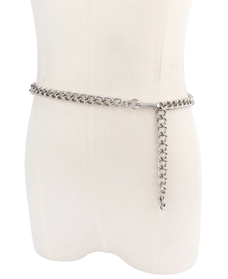 Michael Kors Women's Mk Logo Metal Chain Belt